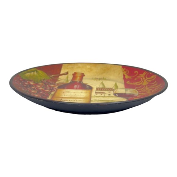 Decorative Ceramic Plate With Vineyard Design 10" - Picture 4 of 8